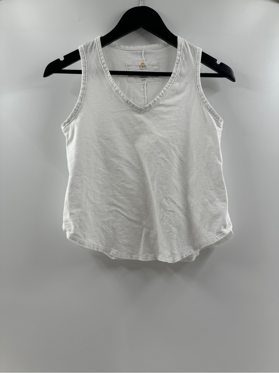 C&C California Tops - C&C California White V-Neck Tank Top – Women's XS 100% Cotton